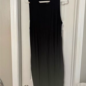 Time and Tru Black Sleeveless Midi Dress